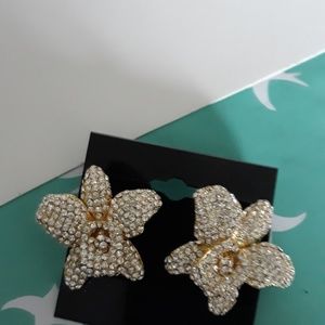 Rhinestone Flower Earrings